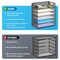 Marbrasse Mesh Desk Organiser Tray, 6 Tier Letter Tray Organiser with Hander,Office Trays Desk Organiser Accessories, Paper Tray Organiser for A4 File Holder - Black
